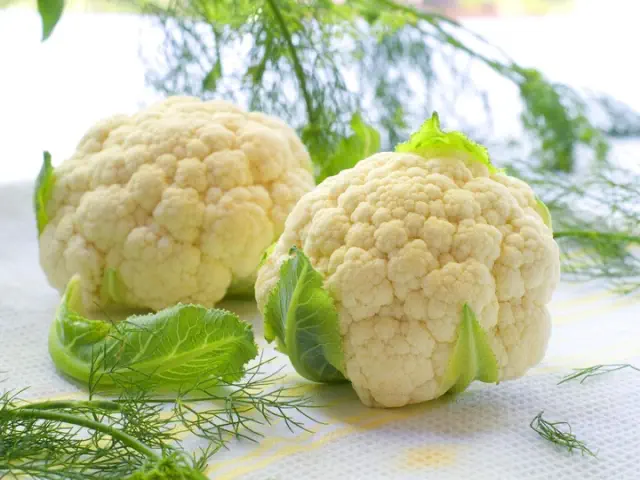 Cauliflower makes a great alternative to chicken in this salad.