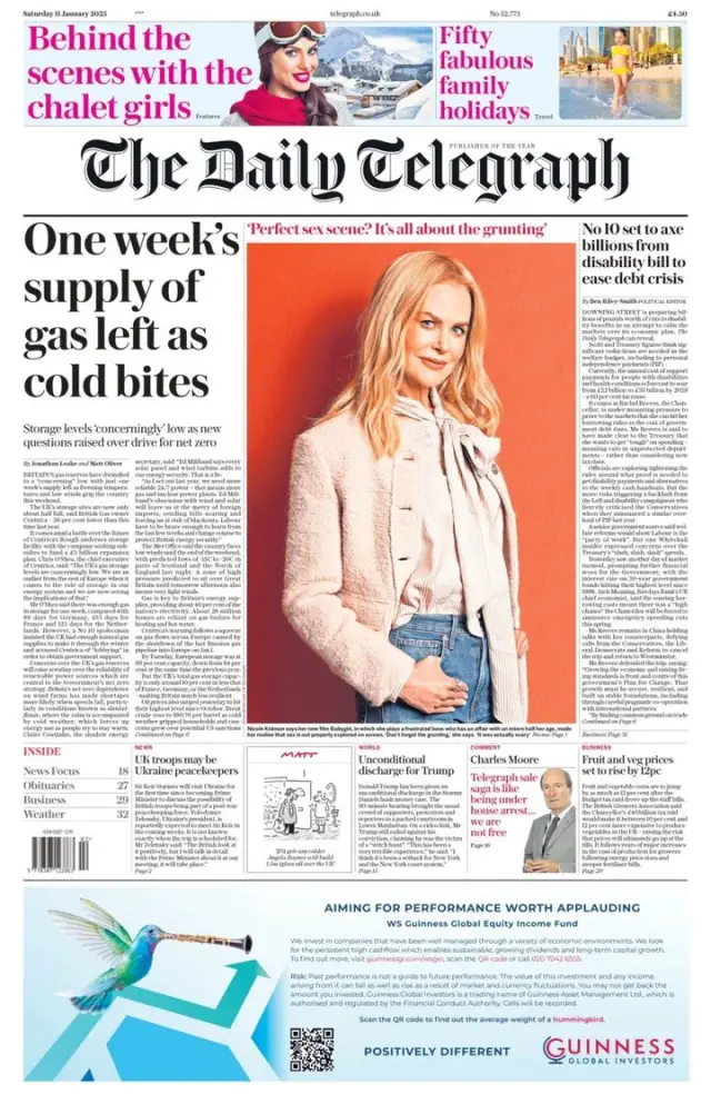 'Chilly disruptions' in gas supply and 'Cognitive crisis'