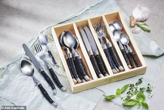 Aldi Australia reintroduces the 24-piece Lou Laguiole cutlery set, now available for just $29.