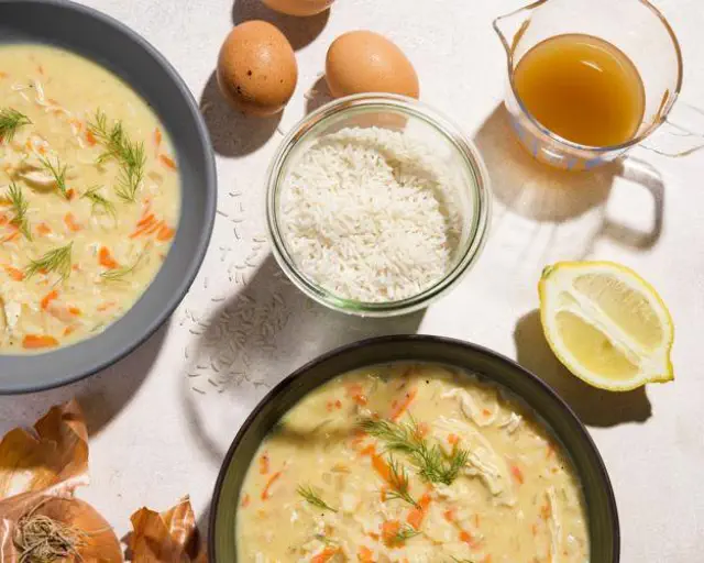 Combining egg and lemon creates a smooth, creamy consistency in this traditional Greek chicken soup.
