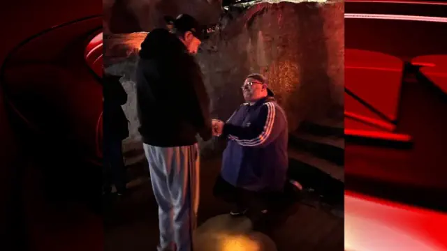 A couple from Lake George gets engaged at the heart of Howe Caverns.